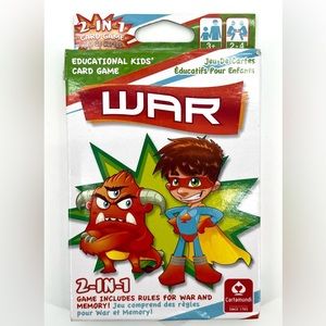 WAR & Memory 2-in-1 Educational Kids' Card Game Cartamundi 2-4 Players Age‎ 3+